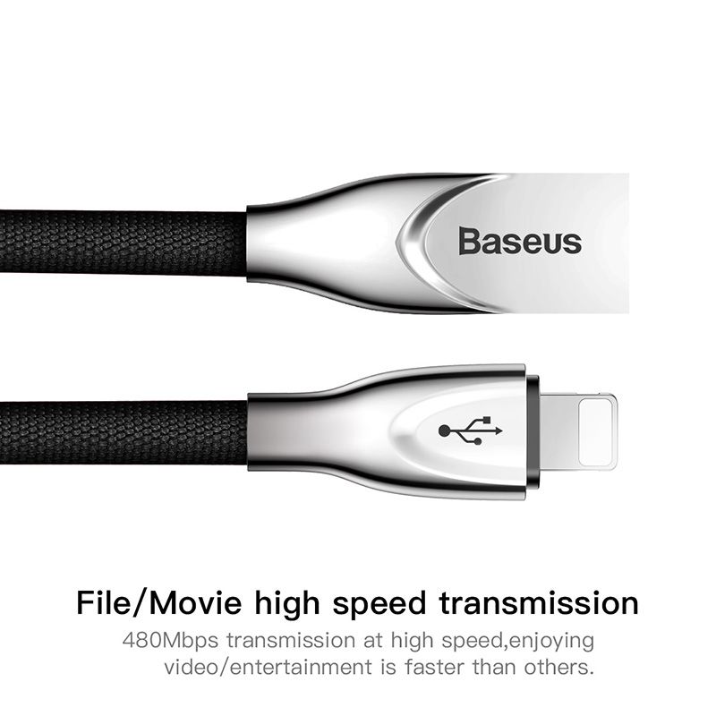 Кабель Baseus Zinc Fabric Cloth Weaving USB - Lightning от prem.by 